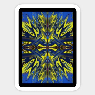 Carl Clarx Design - Blue meets Yellow - Second Act Sticker